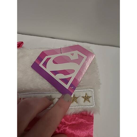 Supergirl Christmas Stocking NEW by Kurt S Adler 18" Hot Pink "S" Logo DC Comics - Picture 5 of 11